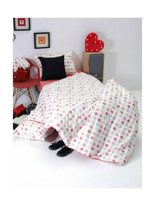 SB Home Stars Kinderbettbezug Einzel Baumwolle Pink 170x240cm