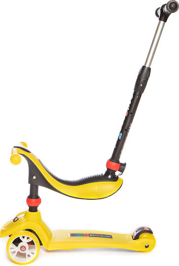 Baby Adventure Scuter Copii 21st 3 Roți Cu Iluminare LED Pentru 12 Luni Galben