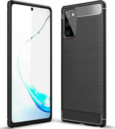 Forcell Carbon Back Cover Silicon Negru (Galaxy Note 20 Ultra)