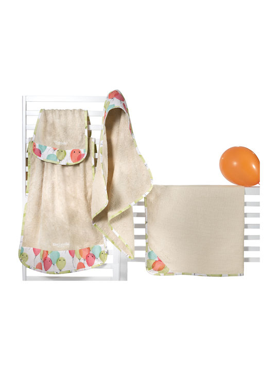 Guy Laroche Kids Hooded Bathrobe Party Beige