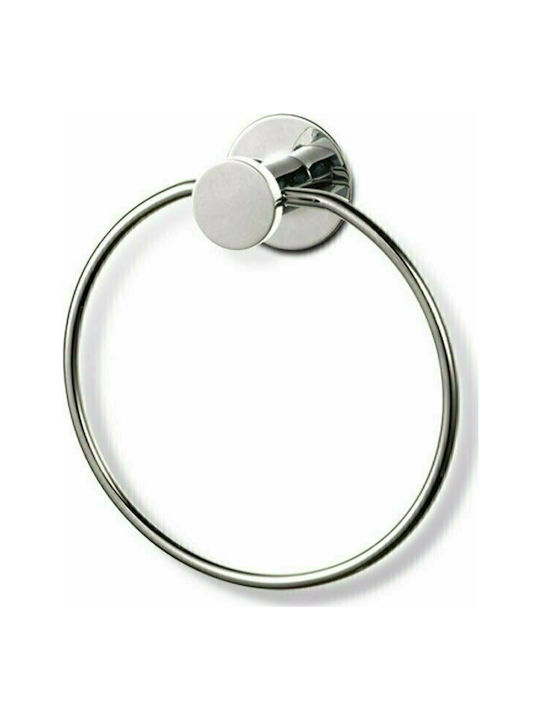 Geesa Nemox Single Wall-Mounted Bathroom Ring ​18.3x18.3cm Inox Silver
