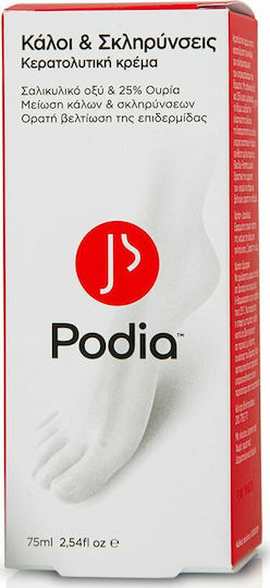 Podia Anti-Callus Keratolytic Feuchtigkeitsspendend Creme für Hühneraugen, Hornhaut mit Urea 75ml