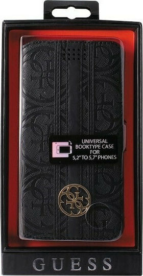 Guess 4G Heritage Book Caz carte până la 5.7" Negru