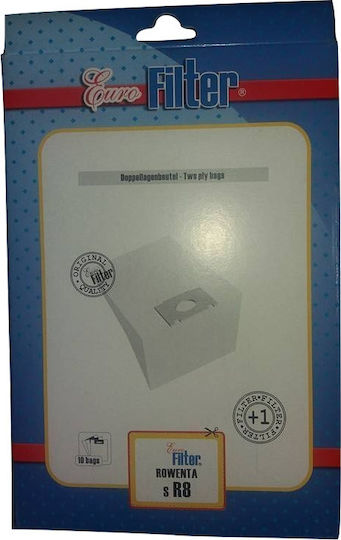 Euro Filter SR 8 Σακούλες Σκούπας 5τμχ Συμβατή με Σκούπα Moulinex / Rowenta