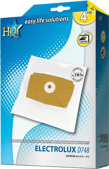 HQ Vacuum Cleaner Bags 4pcs Compatible with Electrolux Vacuum Cleaner