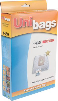 Unibags 1430 Vacuum Cleaner Bags 5pcs Compatible with Hoover / Rohnson Vacuum Cleaners