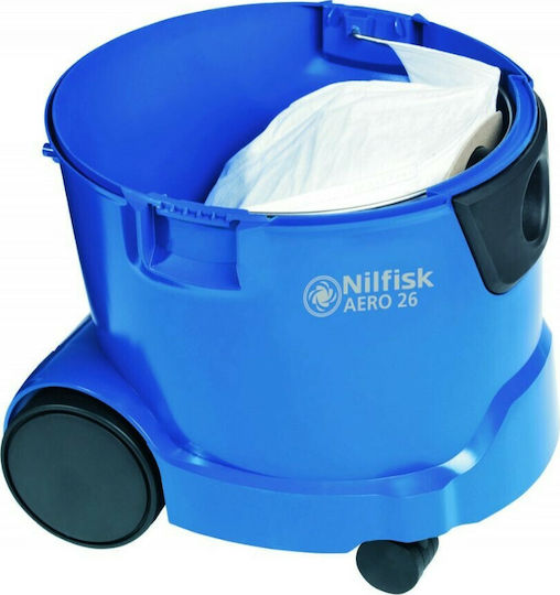 Nilfisk Aero 26-21 PC Σκούπα Υγρών / Στερεών 1250W με Πλαστικό Κάδο 25lt