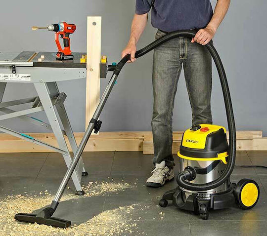 Stanley Vacuum Wet / Dry 1400W with Stainless Bin 20lt
