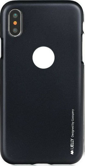 Mercury iJelly Back Cover Silicone Black (iPhone X / Xs)