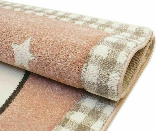 Tzikas Carpets 18648-055 Παιδικό Χαλί Ροζ 133x190cm Πάχους 13mm