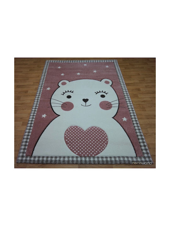 Tzikas Carpets 18648-055 Kinder Teppich Rosa 133x190cm Dicke 13mm