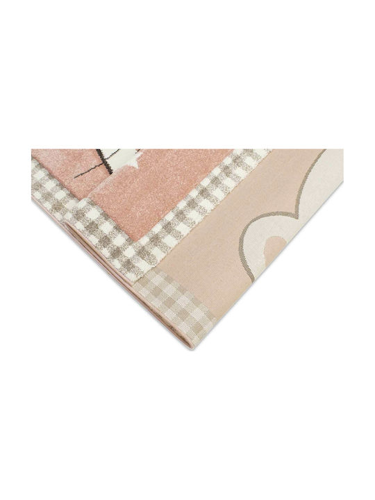 Tzikas Carpets 18648-055 Kinder Teppich Rosa 133x190cm Dicke 13mm