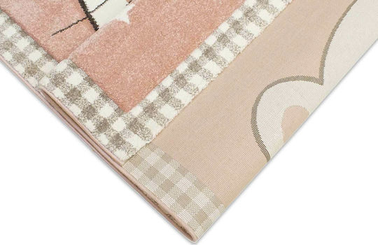 Tzikas Carpets 18648-055 Παιδικό Χαλί Ροζ 133x190cm Πάχους 13mm