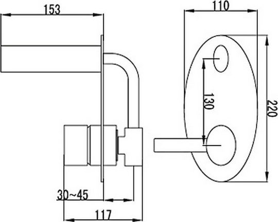 Karag Sinar Set Mixer & Gură Îngropată pentru Lavabo 1 Ieșire Chrome Karag Sinar Set Mixer & Gură Îngropată pentru Lavabo 1 Ieșire Chrome