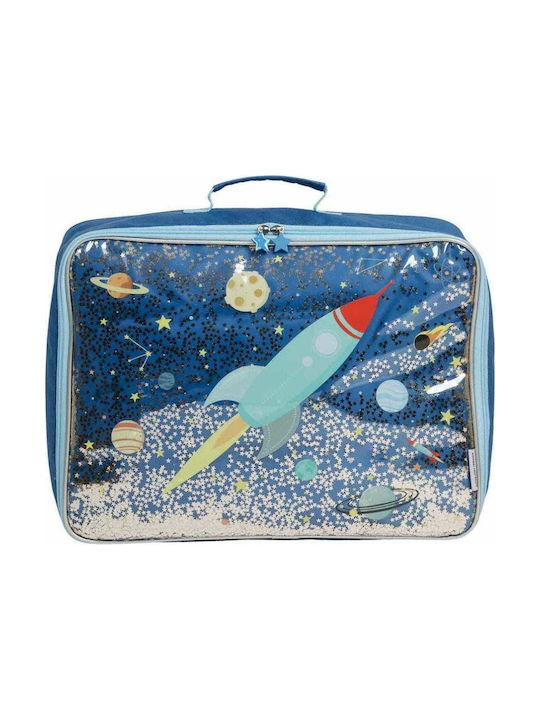 A Little Lovely Company Baby Necessities Toiletry Bag Glitter Space Blue 1pcs