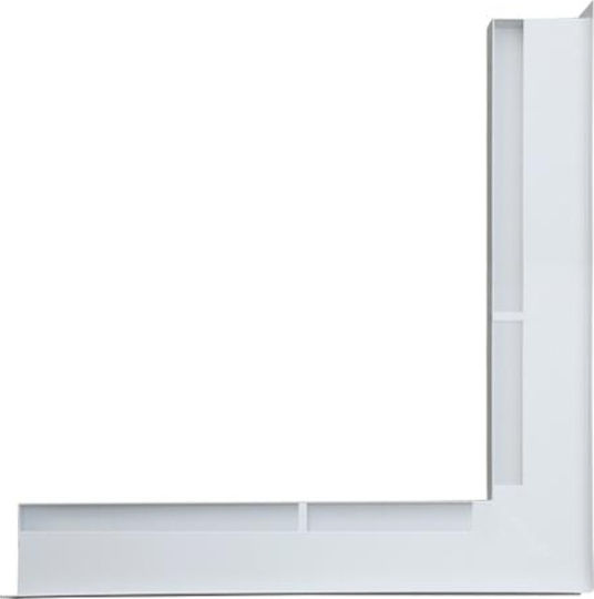 Kratki Corner Fireplace Air Shutter White 56x56x6cm