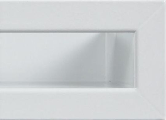 Kratki Ορθογώνια Περσίδα Τζακιού 40x6cm Λευκή