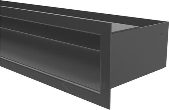 Kratki Ορθογώνια Περσίδα Τζακιού 80x9cm Γκρι