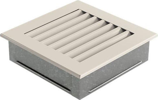 Kratki Square Fireplace Air Shutter Beige Fresh 17x17cm