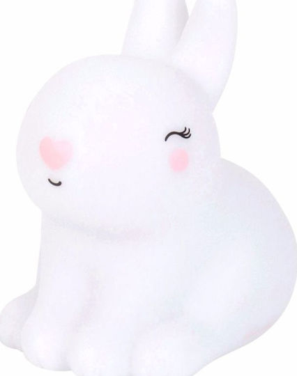 A Little Lovely Company Led Kids Decorative Lamp Bunny with Color Changes White