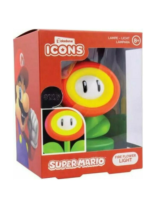 Paladone Kids Decorative Lamp Super Mario Bros Fire Flower Icon Multicolour 10εκ.