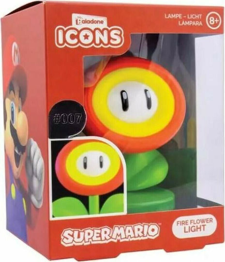 Paladone Kinder Dekorative Lampe Super Mario Bros Fire Flower Icon Mehrfarbig 10εκ.