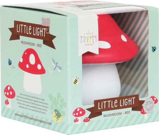 A Little Lovely Company Led Kids Decorative Lamp Mushroom Red