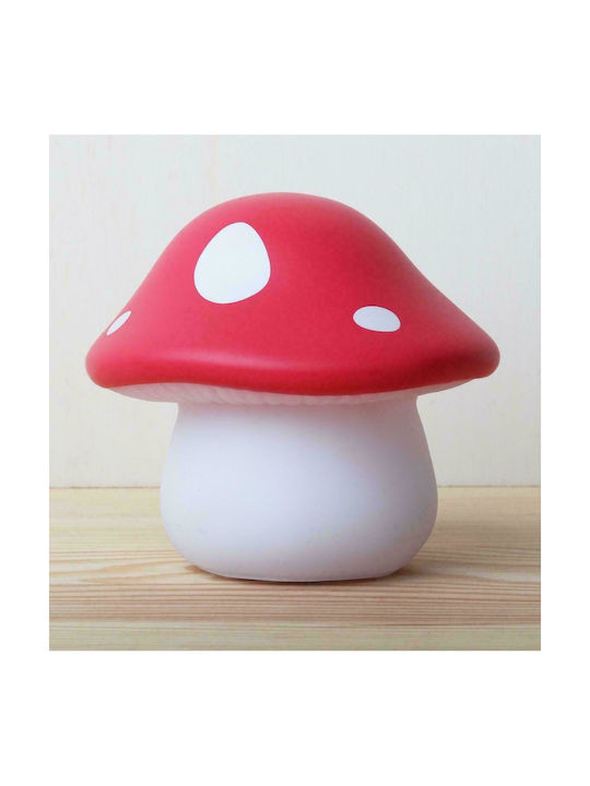 A Little Lovely Company Led Παιδικό Διακοσμητικό Φωτιστικό Mushroom Κόκκινο