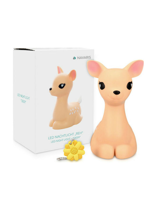 Navaris Lumini LED Lampă decorativă pentru copii Deer Bej