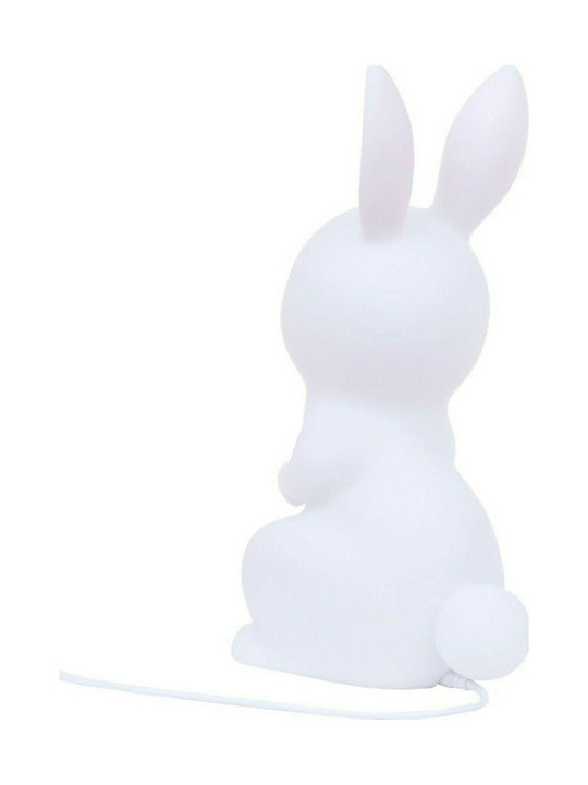 A Little Lovely Company Led Παιδικό Διακοσμητικό Φωτιστικό Bunny με Εναλλαγές Χρωματισμών Λευκό 14x13x18εκ.