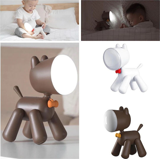 Allocacoc Kinder Dekorative Lampe Puppy Braun 15x9x21εκ.