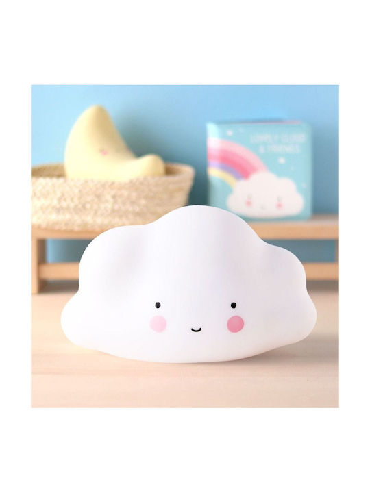 A Little Lovely Company Led Kids Decorative Lamp Cloud with Color Changes White 14.6x13.2x24.5εκ.