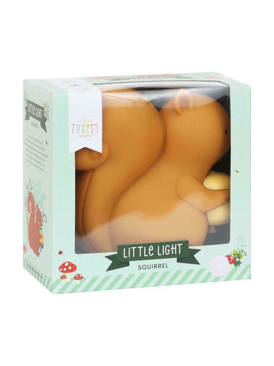A Little Lovely Company Led Kids Decorative Lamp Squirrel Brown