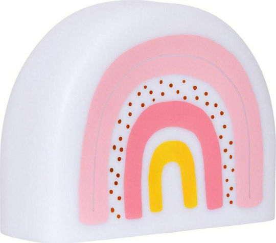 A Little Lovely Company Led Kids Decorative Lamp Rainbow Pink 21.2x16x8εκ.