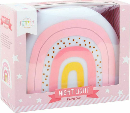 A Little Lovely Company Led Kids Decorative Lamp Rainbow Pink 21.2x16x8εκ.