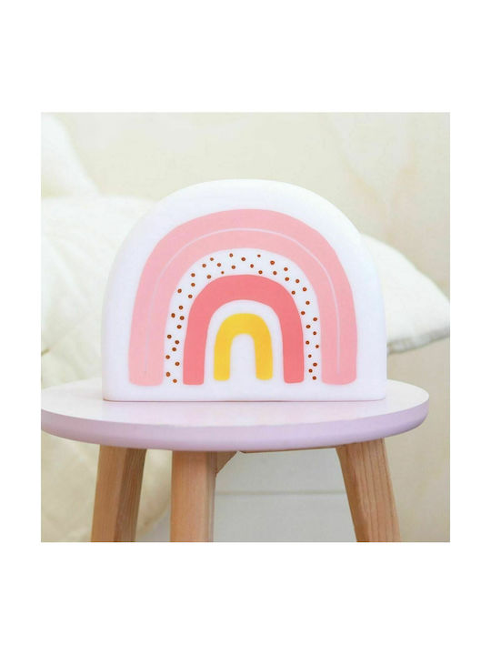 A Little Lovely Company Led Kids Decorative Lamp Rainbow Pink 21.2x16x8εκ.