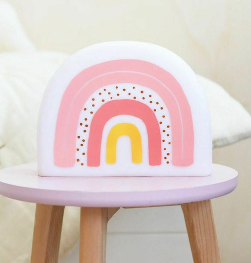 A Little Lovely Company Led Kids Decorative Lamp Rainbow Pink 21.2x16x8εκ.