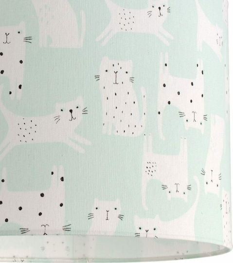Veis Little Kitty Einfaches Licht Kinderdeckenleuchte Deckenleuchte 60W mit Fassung E27 Hellblau 35x24cm