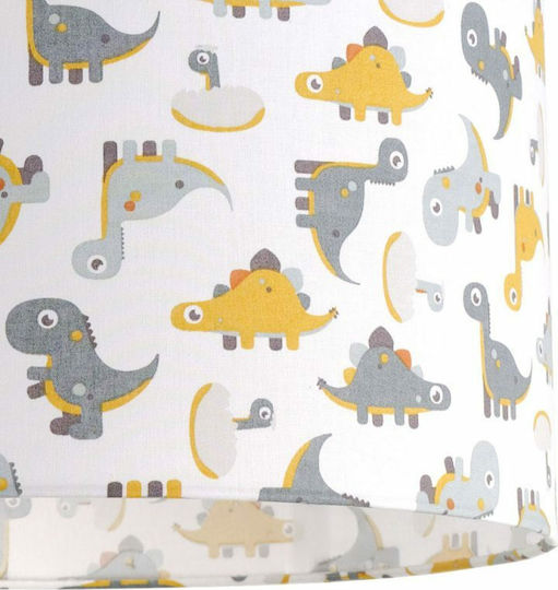 Veis Little DInos Μονόφωτο Παιδικό Φωτιστικό Κρεμαστό από Ύφασμα 60W με Υποδοχή E27 35x24cm