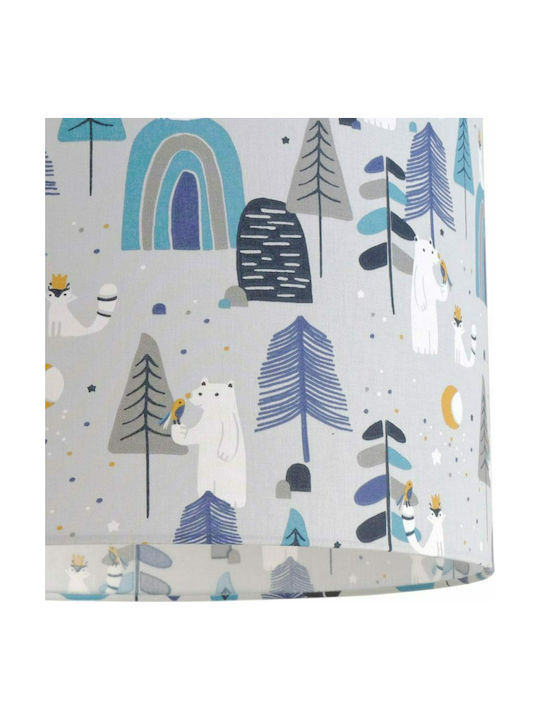 Veis Kids Fabric Single Ceiling Light E27 Forest Gray 60W 35x24cm