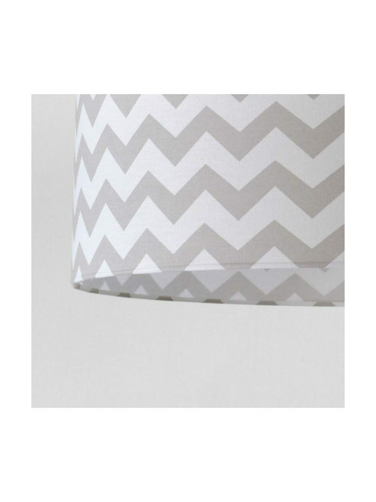 Veis Hesperis Chevron Einfaches Licht Kinderdeckenleuchte Deckenleuchte 60W mit Fassung E27 Grey