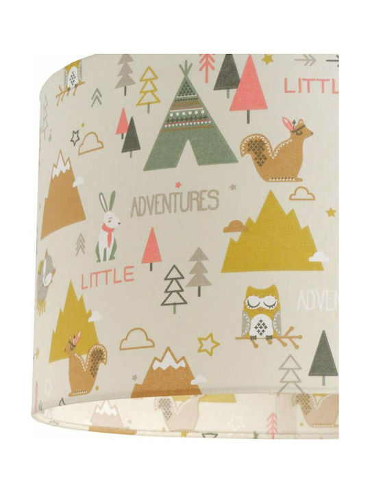 Veis Little Adventures Einfaches Licht Kinderdeckenleuchte Deckenleuchte 60W mit Fassung E27 Mehrfarbig 35x24cm
