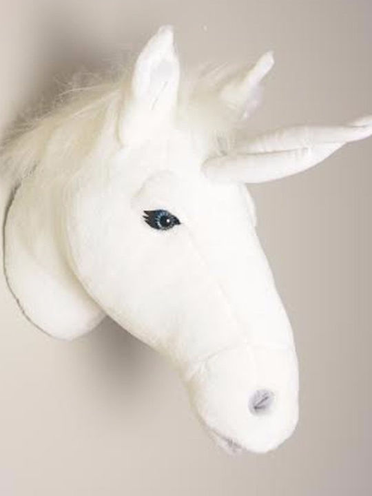 Wild & Soft Kinder Dekorative Tierbüste Tiere Weiß aus Stoff Claire 38x26cm