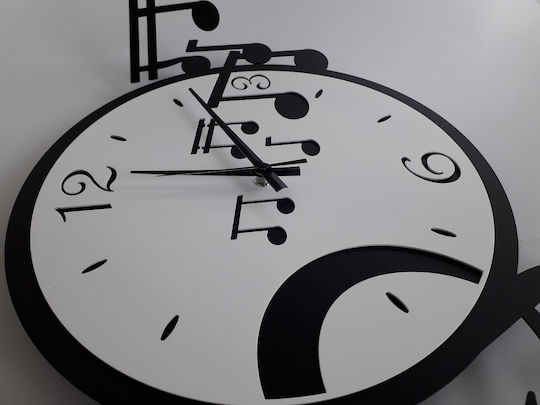 Arti E Mestieri Kids Metal Wall Clock Musica 50x47cm