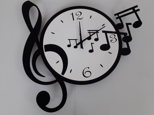 Arti E Mestieri Детски стенен часовник Musica Металик 50x47см