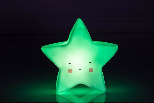 Interbaby LED Kinder Dekorative Lampe Sternchen Blau 15.5x8.3x9.2εκ.