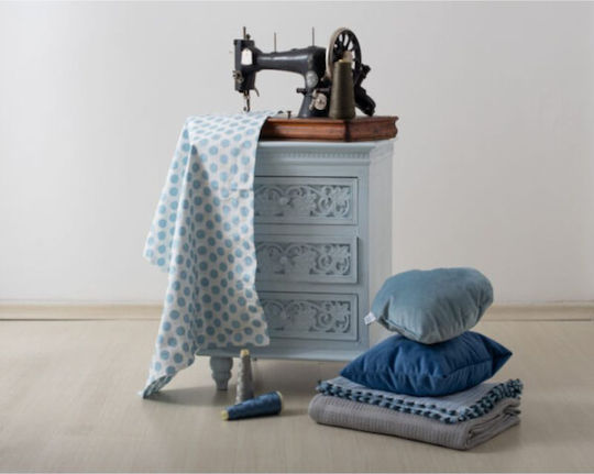 Joma Home Crib Decorative Pillow Velutto Circle Light Blue 30x30cm