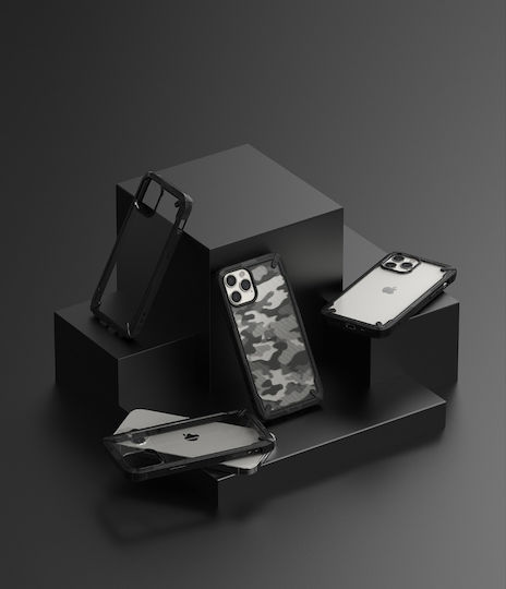 Ringke Fusion X Back Cover Plastic / Silicone 2mm with Strap Black (iPhone 12 Pro Max)