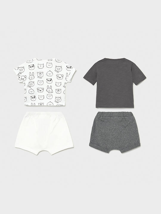 Mayoral Kids Set with Shorts Summer 4pcs Gray