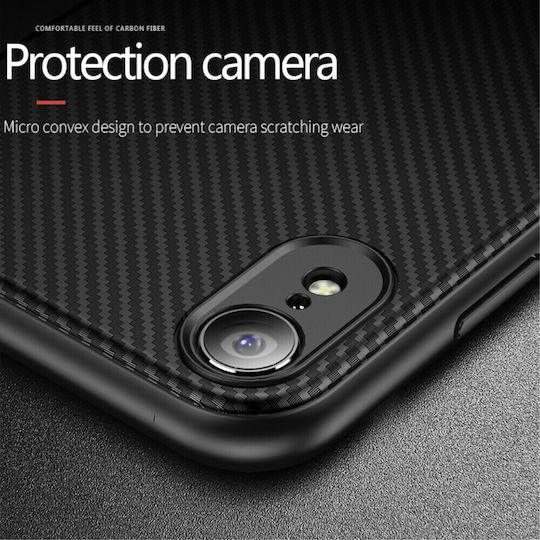 iPaky IPAKY iPhone XR IPAKY Carbon Etui Back Cover Silicone Black (iPhone XR)